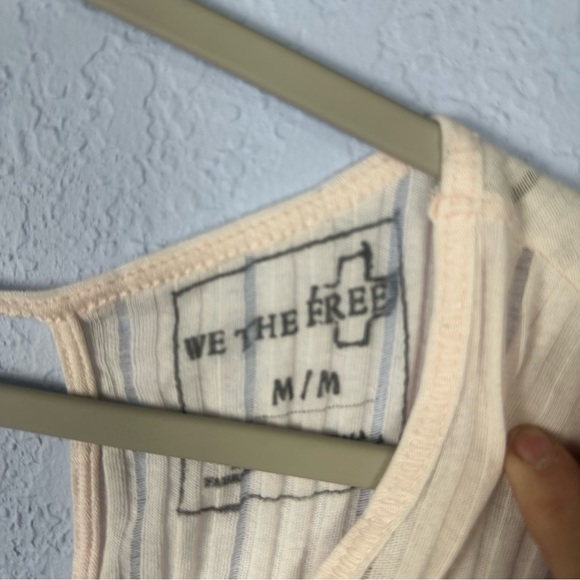 We The Free Astoria Hacci Pink 3/4 Sleeves High Side Slit Tunic Free People Med - Picture 3 of 5